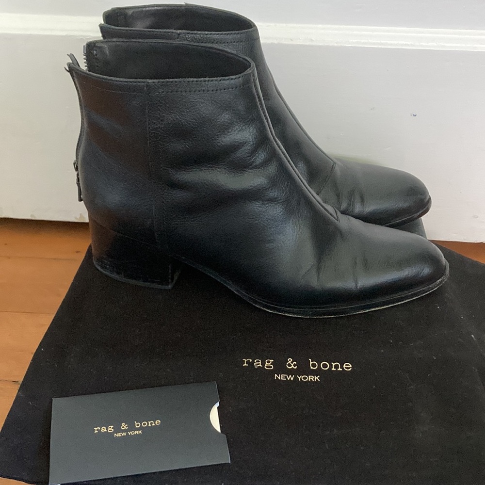 Women's Rag & Bone Wesley Boot in black, size eu 38 us 8